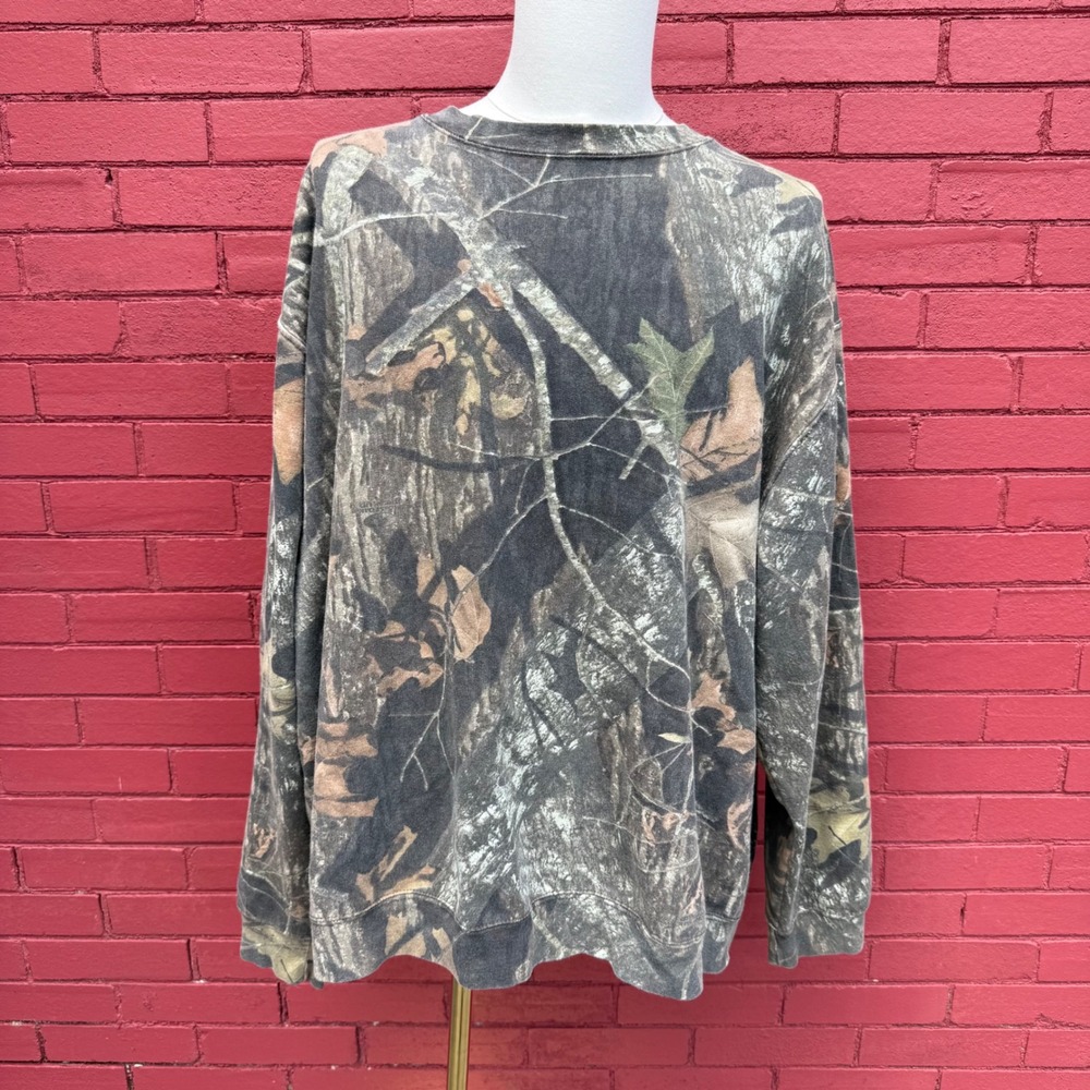 Vtg Mossy Oak Break Up Camo Sweatshirt Mens Size 3XL Hunting Outdoors‎ Gorpcore